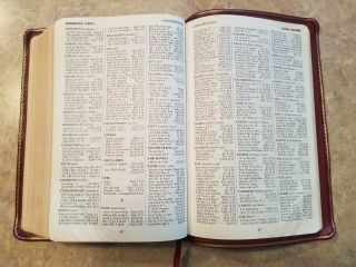 Rare NASB Side Column Reference Bible Red Letter Cowhide Leather 1977 7