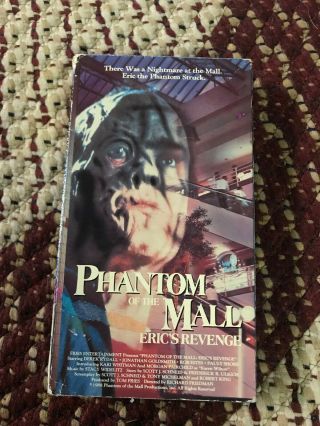 Phantom Of The Mall Eric Revenge Horror Sov Slasher Big Box Slip Rare Oop Vhs