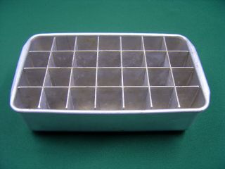 Vintage Rare 28 Cube 3 " Deep Aluminum Ice Cube Tray