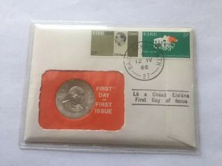 1966 Padraig Pearse Stamp / First Day Coin - Easter Rising - Rare