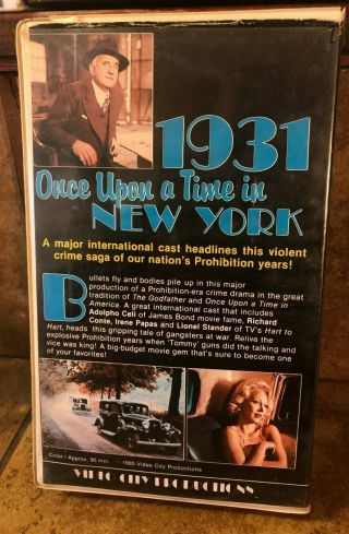 1931 Once Upon A Time in York (VHS) Clamshell big box RARE 2