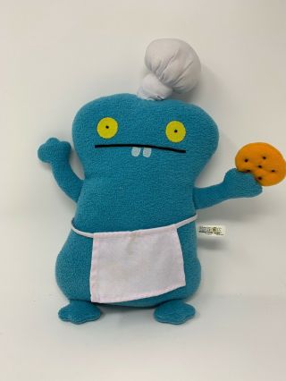 Uglydoll Plush Blue Cookie Chef Babo Rare Promo Item 12 " Tall Stuffed Toy