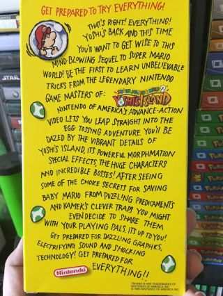 Yoshi ' s Island VHS Not For Resale NFR Rare Nintendo Employee Promo 2