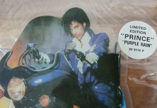 PRINCE - Purple Rain - Very Rare UK Shaped Picture Disc (Moterbike/Shape/Vinyl) 2
