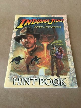 Rare Indiana Jones And The Fate Of Atlantis Lucasarts Hint Book