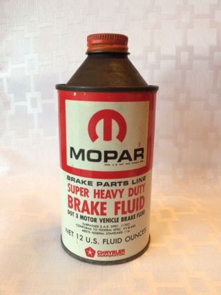 Vintage 1960 Mopar Nos Hydraulic Brake Fluid Oil Can Plymouth Dodge Rare 2933249