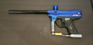 Piranha Gti Paintball Gun/ Marker Blue With Barrel Rare Near