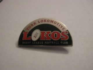 Rare Old York Lokos Arlfc Rugby League Football Club Enamel Brooch Pin Badge