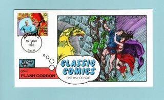 U.  S.  Fdc 3000 Rare Collins Cachet - Flash Gordon From The Comic Strips Set