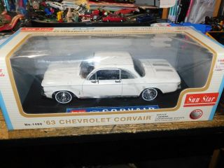 Vintage White 1963 Chevrolet Corvair 1:18 Die Cast Rare Adult Collectible Vhtf