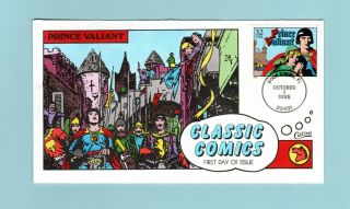 U.  S.  Fdc 3000 Rare Collins Cachet - Prince Valiant From The Comic Strips Set