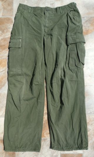 Rare Vietnam 1969 Poplin Rip - Stop Jungle Pants Trousers Og 107 Combat Tropical