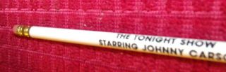 Rare Nbc Johnny Carson Tonight Show Show " Insiders " Pencil - Double Eraser