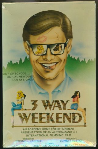 3 - Way Weekend Raunchy Sex Comedy Obscurity Big Box Vhs Rare