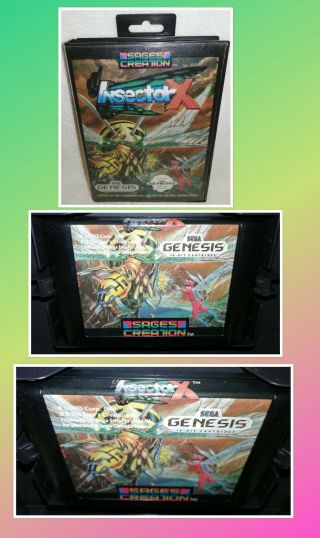 Insector X Case Sega Genesis Video Game Cartridge Rare