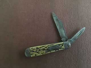Kent Made In Usa.  Vintage Rare Jack Pocket Knife Bone Handle