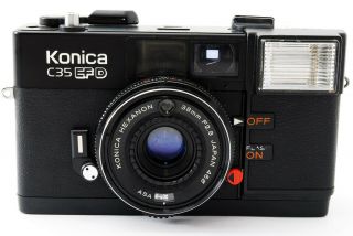 " Rare " [excellent] Konica C35 Ef D 35mm Rangefinder Camera 38mm F/2.  8 From Japan