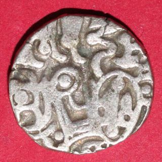 Afghanistan - Horse Man & Bull - Samant Dewa - Hindu Shahi - Rare Silver Coin Bz16