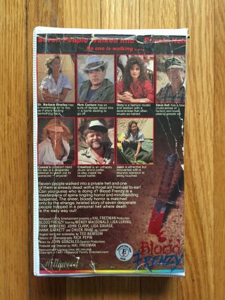 Blood Frenzy (1987) Hollywood Home Video VHS Horror Slasher Cult EXTREMELY RARE 2