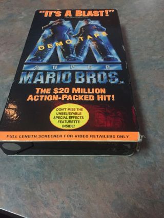 VINTAGE MARIO BROS.  DEMO PROMOTIONAL USE ONLY VHS VIDEO TAPE CASSETTE RARE 2