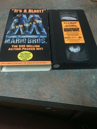 VINTAGE MARIO BROS.  DEMO PROMOTIONAL USE ONLY VHS VIDEO TAPE CASSETTE RARE 3
