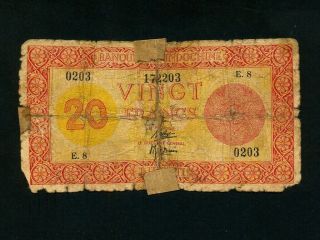 Djibouti:p - 15,  20 Francs,  1945 Palestine Printer Rare Nr