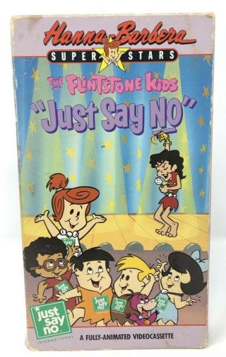 The Flintstone Kids Just Say No 1988 Vhs Video Tape Michael Jackson Drugs Rare