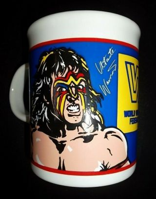 World Wrestling Federation (wwf) Ultimate Warrior & Hulk Hogan 1990s Mug Rare