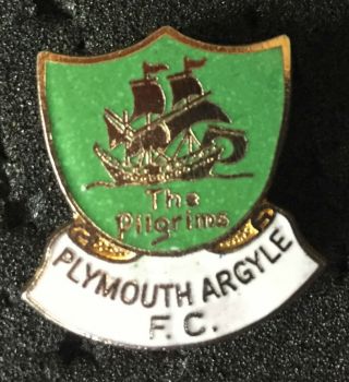 Rare Old Plymouth Argyle Shield Enamel Pin Badge By Coffer