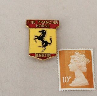 Ferrari Prancing Horse Owners Register Enamel Pin Badge - Rare