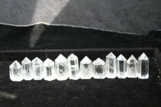Top 12 Natural Rare Clear Quartz Crystal Point Healing A12 381g