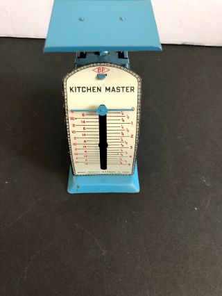 Vintage Once Pound Scale Kitchen Masters 5lb Blue - Rare