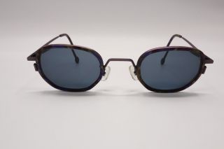 Rare Vtg 1994 L.  A.  Eyeworks Sanger Rx Eyeglasses Frame Purple Gray Tortoise 9123 2