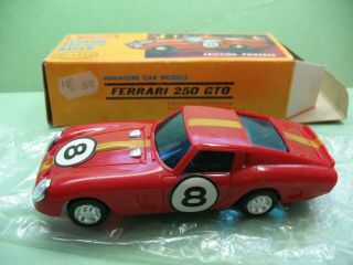 Rare Vintage Lucky Toys Friction Ferrari 250 Gto Racer No.  3030 And Boxed
