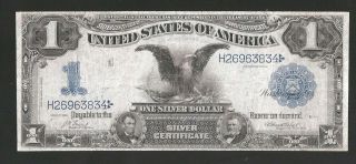 Rare Lyons/ Treat Date Under Black Eagle $1 1899 Silver Certificate