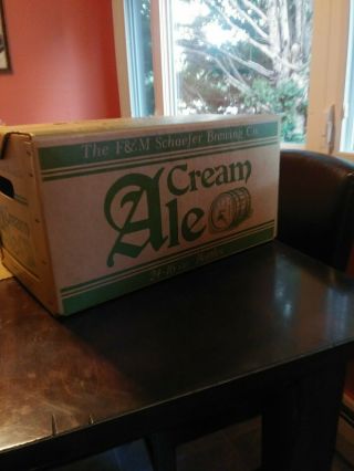 F&m Schaefer Brewing Co.  Cream Ale Cardboard Beer Case Rare