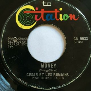 Cesar & Les Romains - Money - Rare French Canadian Garage Soul 45 - Mp3