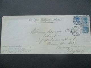 Nsw Stamps: Old World Cover With Letter Fascinating - Rare (-)