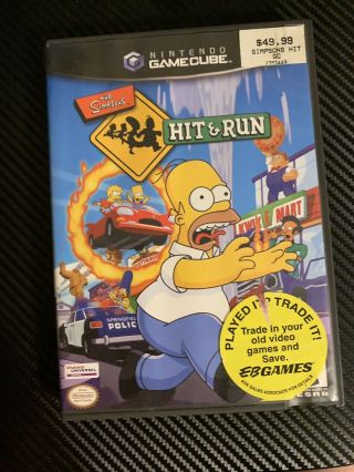 The Simpsons: Hit And & Run (nintendo Gamecube,  2003) Game W/ Case Rare