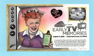 U.  S.  Fdc 4414 Rare Bevil Cacet - I Love Lucy From Early Television Memories