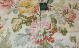 2 Rare Ralph Lauren Wentworth Floral King Pillowcases Elegant Sateen