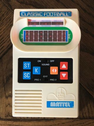 Vintage 2000 Mattel Classic Football Handheld Electronic Game Rare