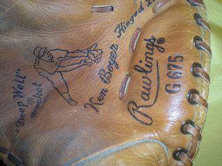 Vintage Rare Rawlings Ken Boyer G675 Major League Baseball Glove Mitt 4
