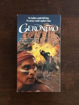 Geronimo Vhs 1993 Rare Oop Tnt Tv Movie - Apache - Native American - Runningfox