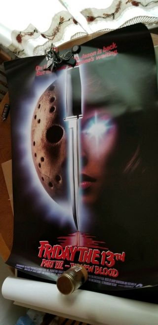 Friday The 13th Vii The Blood Movie Poster 1 Sided Rare 27x40 Jason