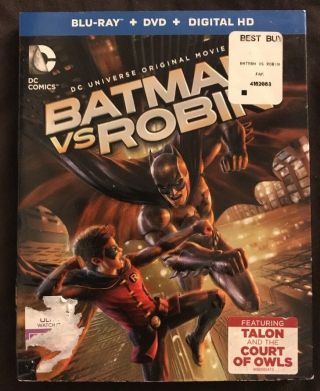 Dc Cmoics Batman Vs Robin Blu Ray Dvd 2 Disc Set,  Rare Slipcover Sleeve Buy It