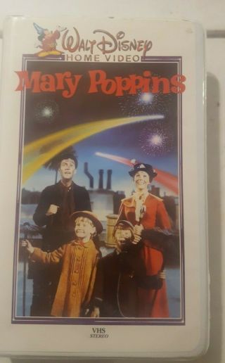 Mary - Poppins - Walt - Disney - - White - Clamshell - Vhs - Movie - Rare - Htf
