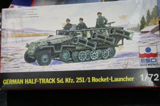 1/72 Esci German Half Track Sd.  Kfz.  251/1 Rocket Launcher Wwii Rare