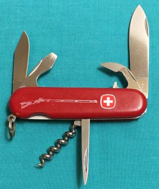 Rare Wenger Delemont Swiss Army Knife - Red Hunter - Collectible Multi Tool