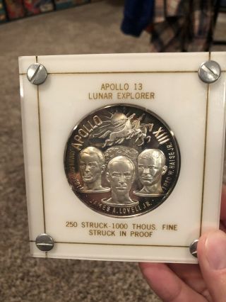 Apollo 13 Medallic Art Co.  N.  Y.  Over 3oz Of Silver Pure Silver Medal Coin,  Rare